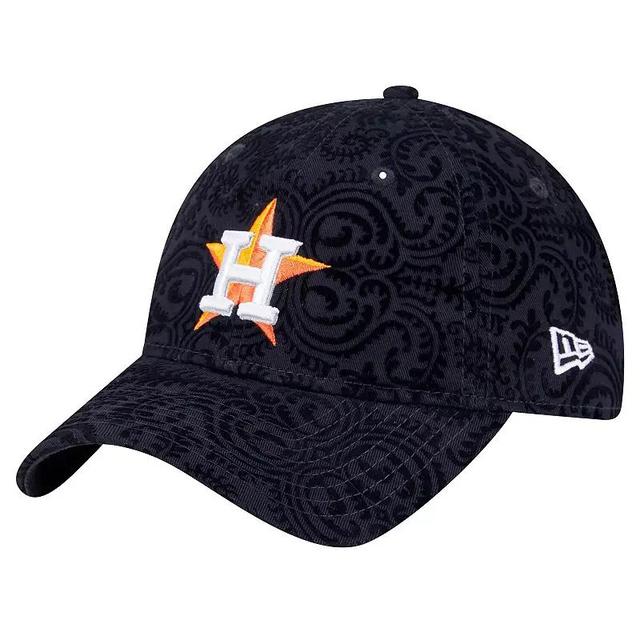 Womens New Era Houston Astros Flair 9TWENTY Adjustable Hat, Blue Product Image