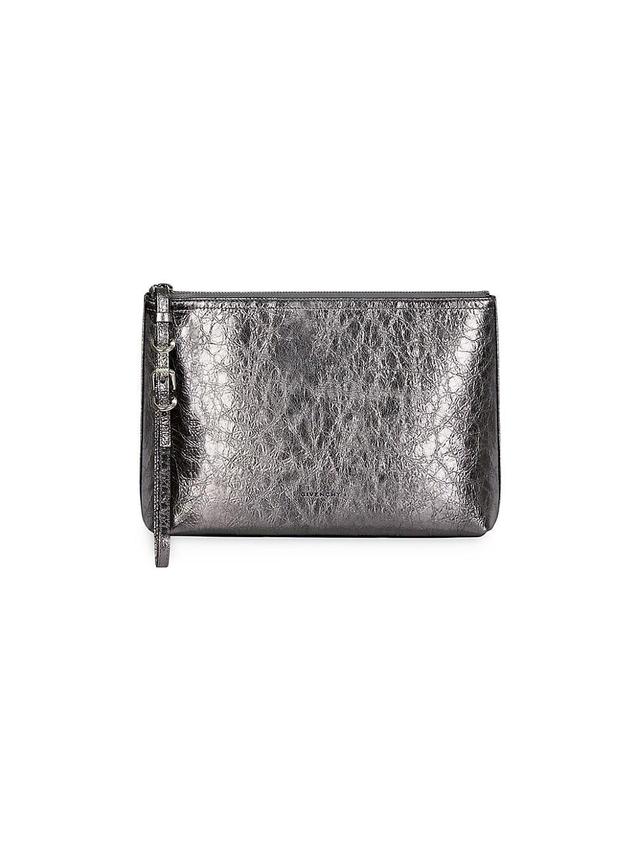 Womens Voyou Pouch in Laminated Leather Product Image