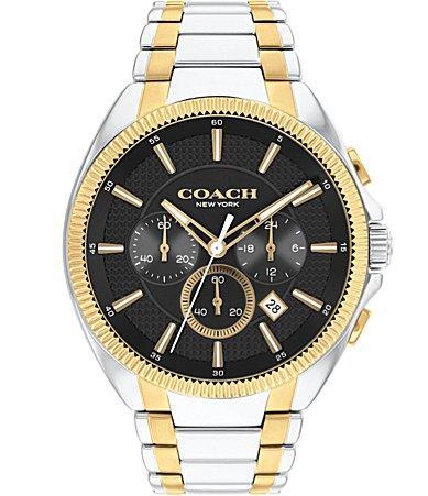 COACH Mens Jackson Quartz Chronograph Two Tone Stainless Steel Bracelet Watch Product Image