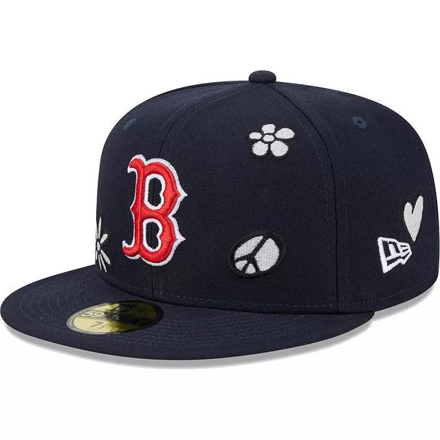 Mens New Era Boston Red Sox Sunlight Pop 59FIFTY Fitted Hat Blue Product Image