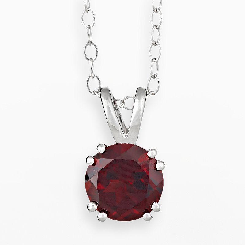 Gemstone Pendant Necklace in Sterling Silver Product Image