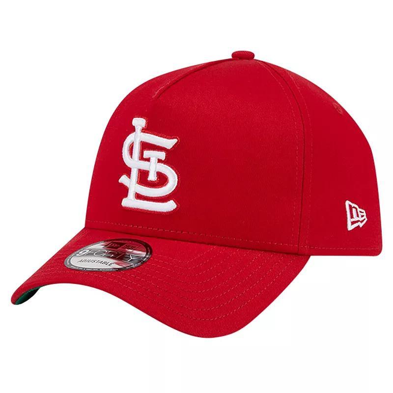 Mens New Era Red St. Louis Cardinals Team Color A-Frame 9FORTY Adjustable Hat Product Image