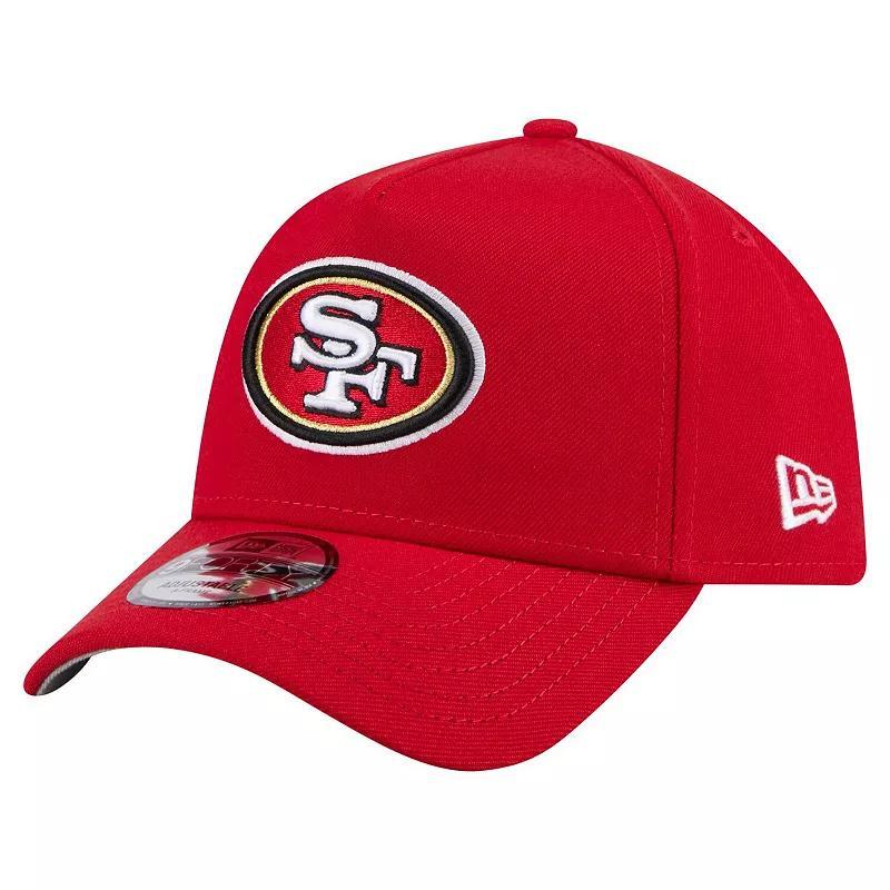 Mens New Era Scarlet San Francisco 49ers A-Frame 9FORTY Adjustable Hat Product Image