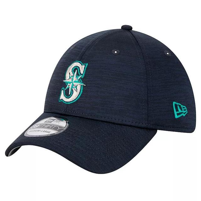 Mens New Era Seattle Mariners Tech 39THIRTY Flex Hat Blue Product Image