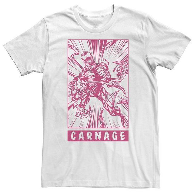 Big & Tall Marvel Venom Carnage Symbiote Comic Tee, Mens, Size: 3XL Tall, White Product Image