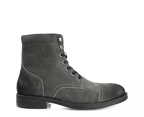 Thomas & Vine Darko Mens Leather Ankle Boots Grey Product Image