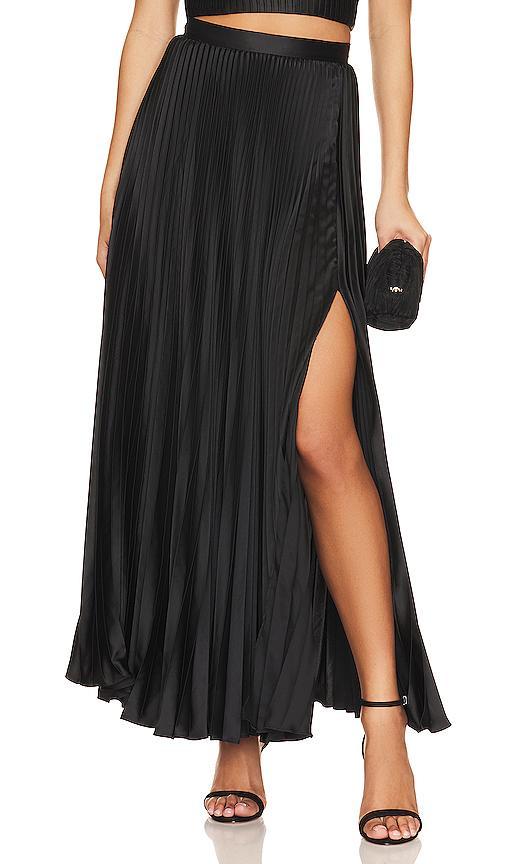 AMUR Sofie Pleated Skirt in Black.0, 10, 2, 4. Product Image