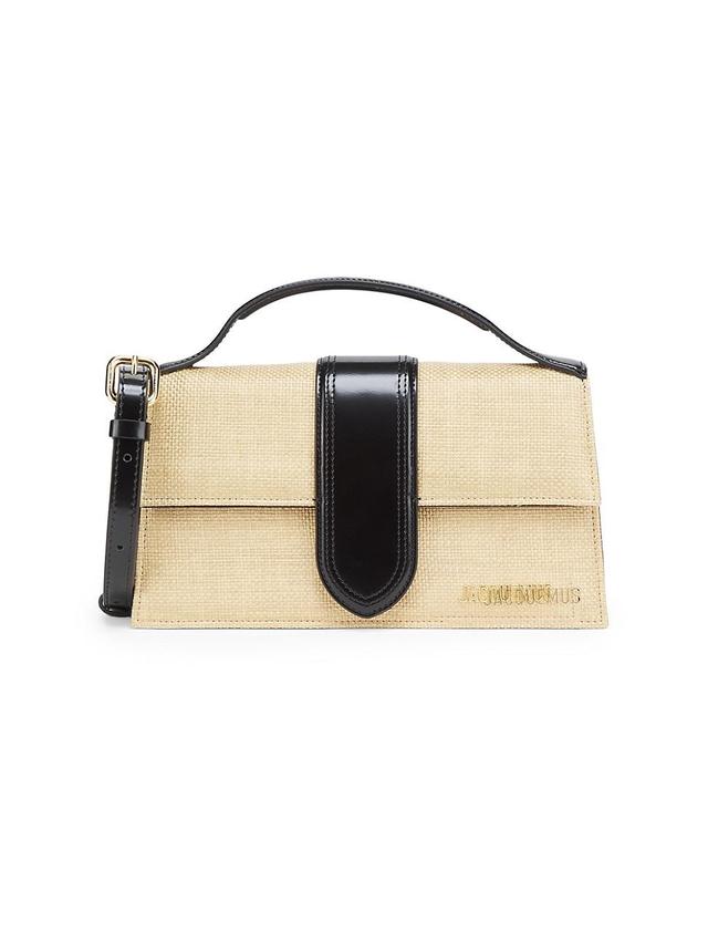 Womens Le Grand Bambino Faux Raffia & Leather Bag Product Image