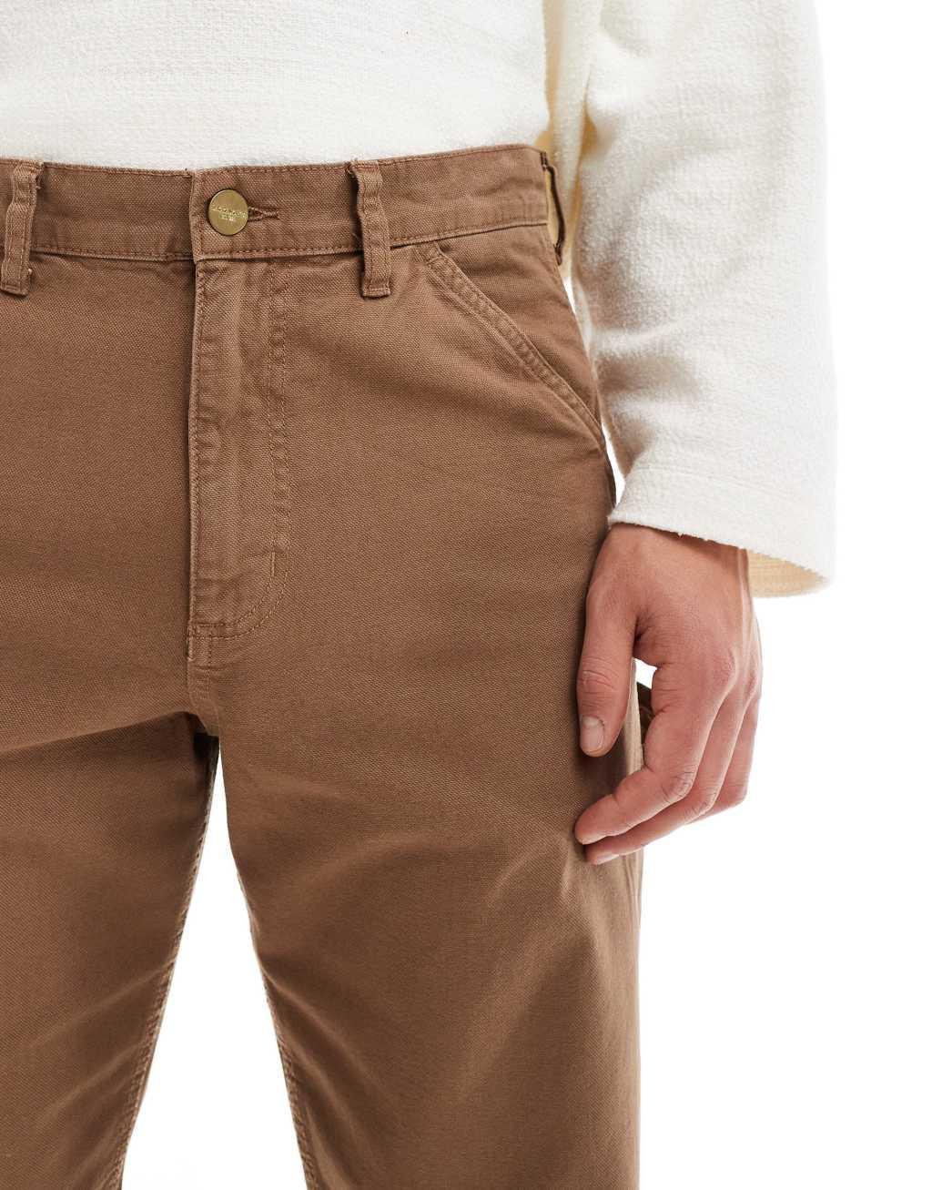 Jack & Jones eddie carpenter pants in washed brown  Product Image