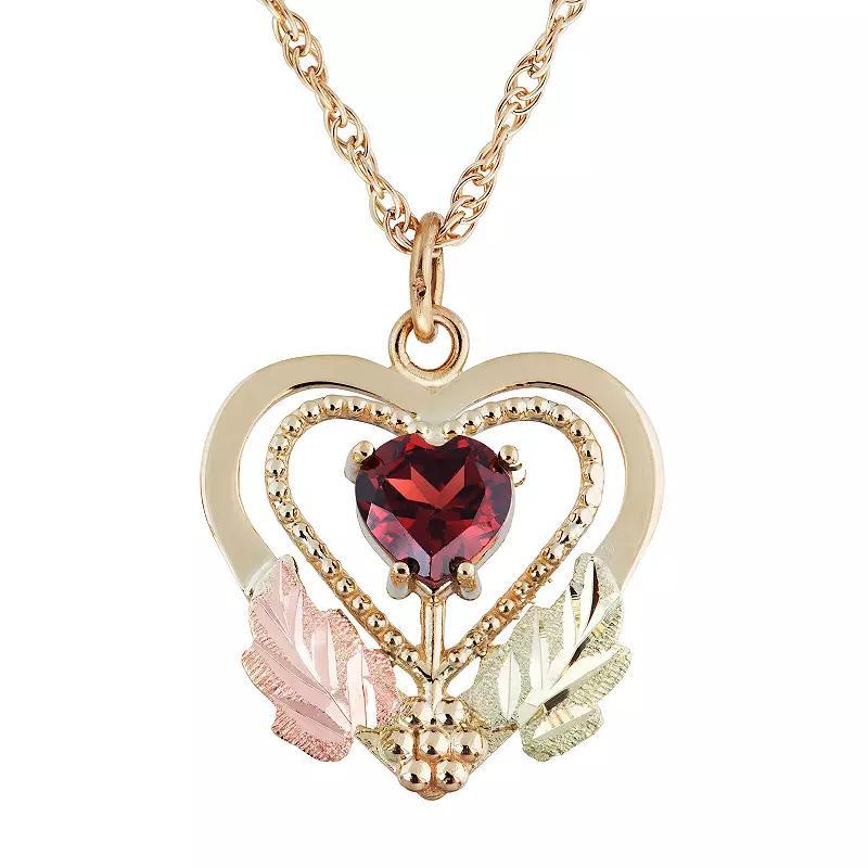 Black Hills Gold Heart Pendant, Womens Tone Product Image