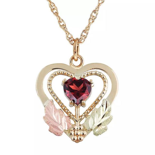 Black Hills Gold Heart Pendant, Womens Tone Product Image