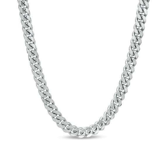 Vera Wang Men 6.2mm Cuban Link Chain Necklace in Solid Sterling Silver - 22" Product Image