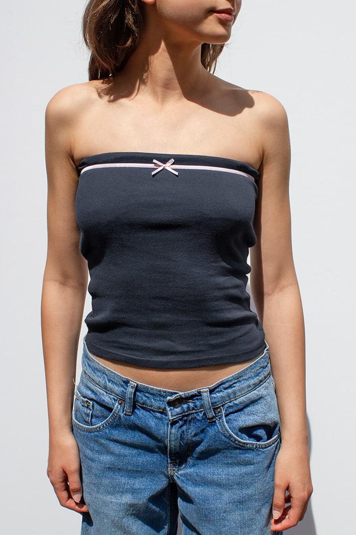 Bandeau top with bow Product Image