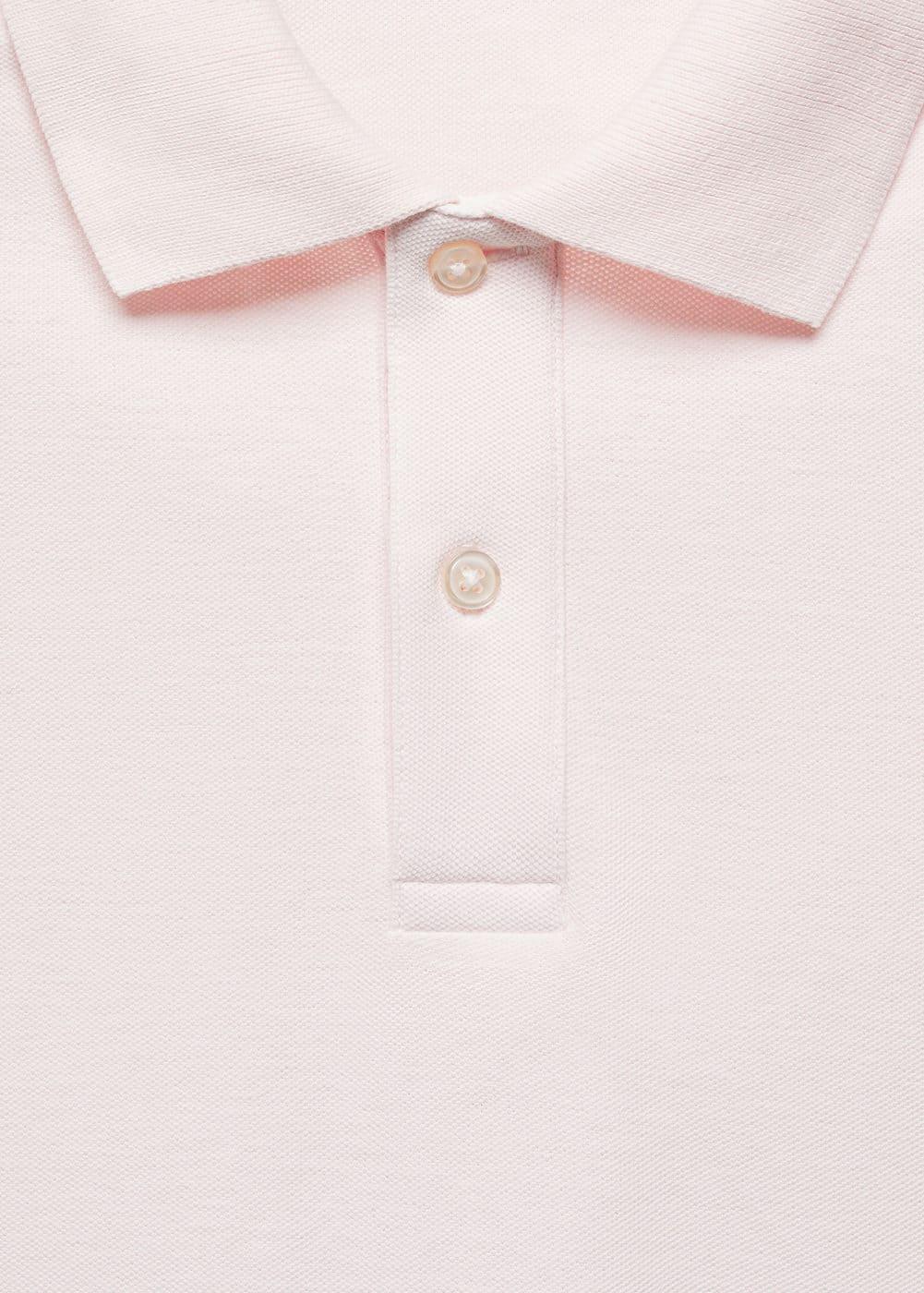 MANGO MAN - 100% cotton pique polo shirt pastel pinkMen Product Image