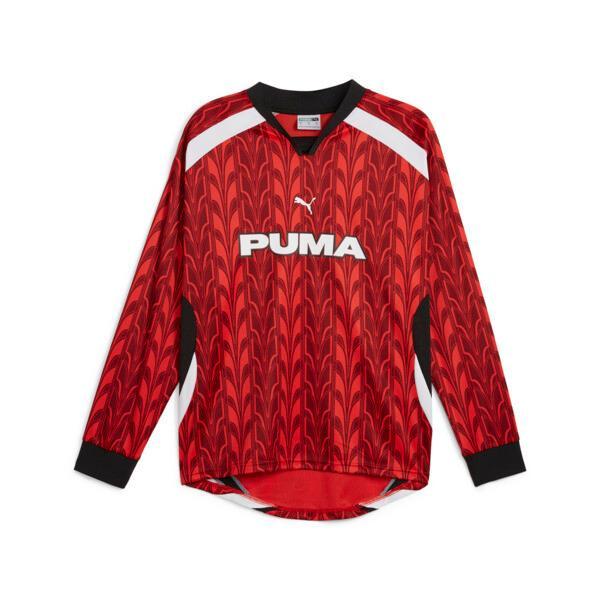 PUMA Men's Long Sleeve Soccer Jersey in Intense Red/Aop Product Image