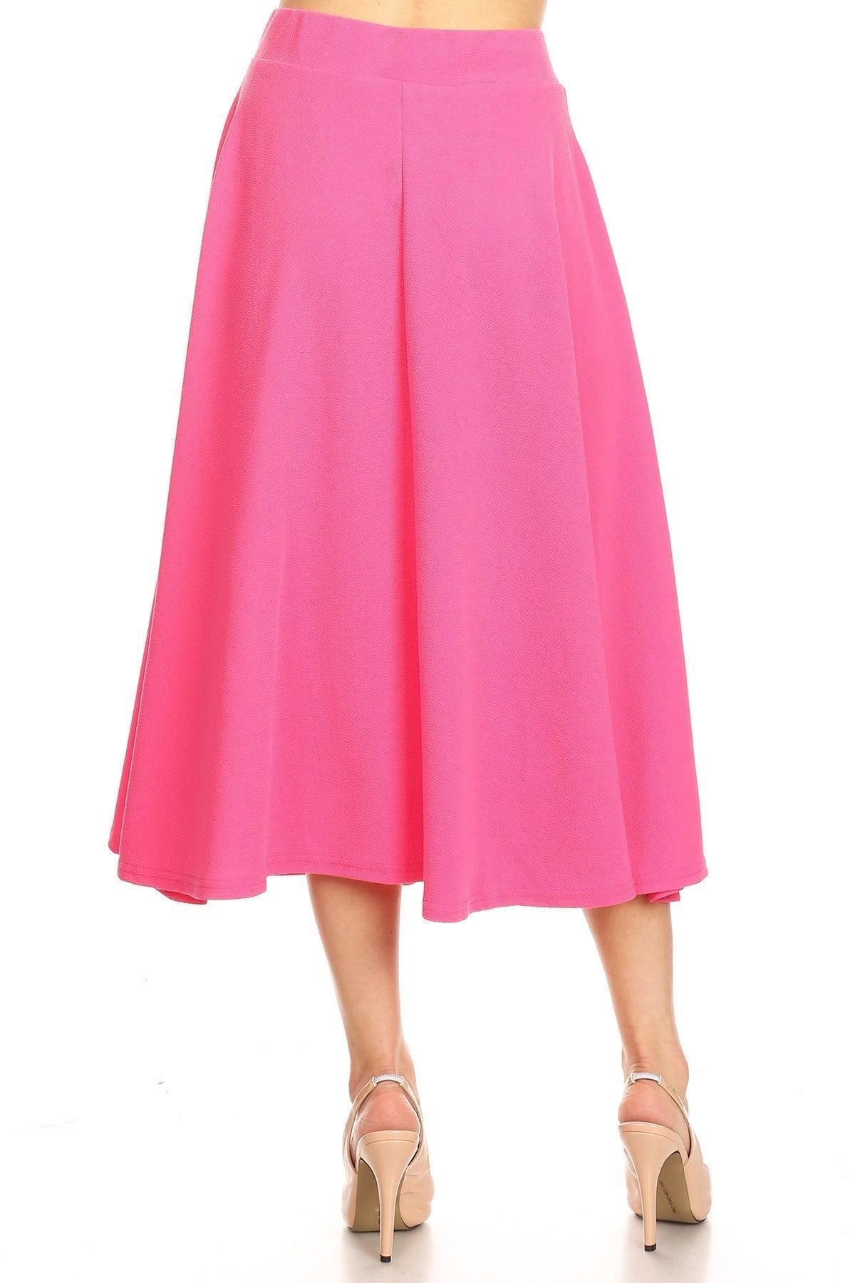 Flared Midi Skirt with pockets Product Image