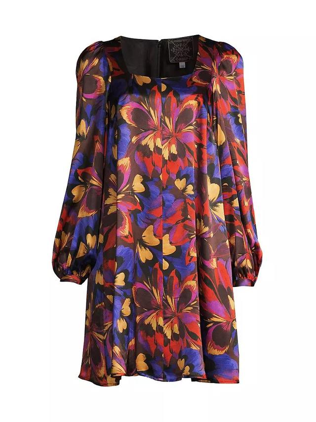 Eclipse Floral Silk Minidress Product Image