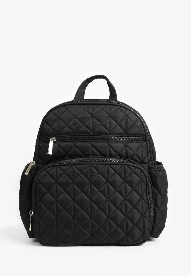 Black Quilted Backpack Product Image