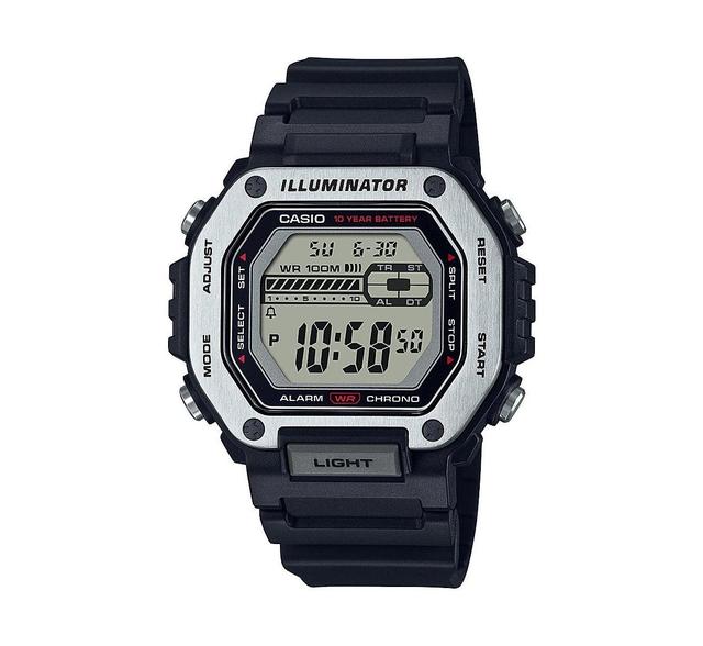 Casio Mens Digital Black Resin Watch 47.2mm, MWD110H-1AV - Black Product Image