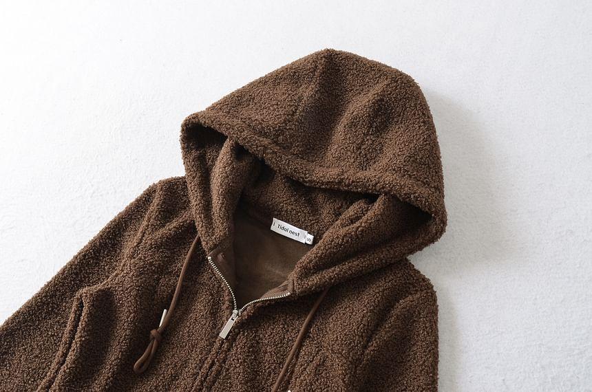 Fleece Hooded Zip-Up Jacket Product Image