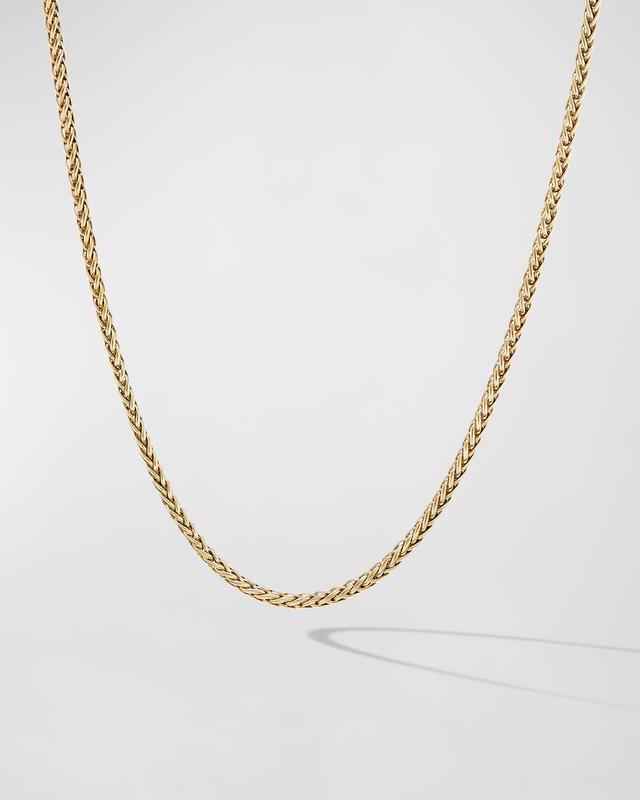 Mens Wheat Chain Necklace in 18K Gold, 2.5mm, 24L Product Image