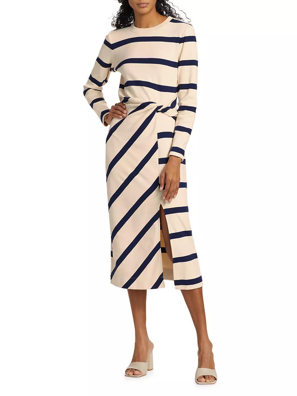 Cody Striped Twist Midi-Dress Product Image