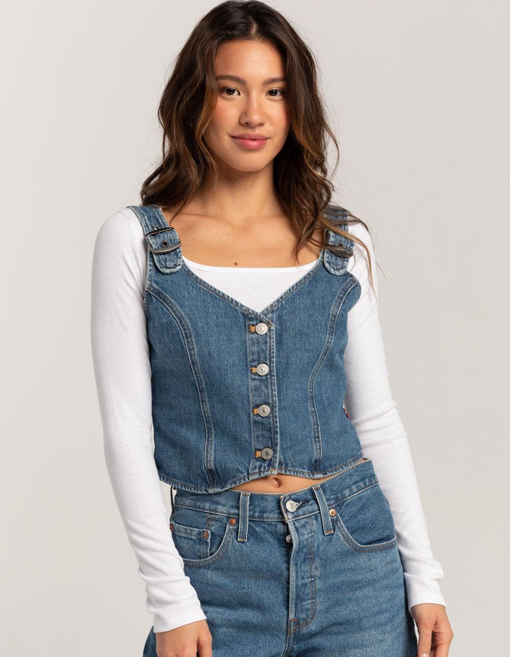 LEVI'S Charlie Womens Denim Crop Top Product Image