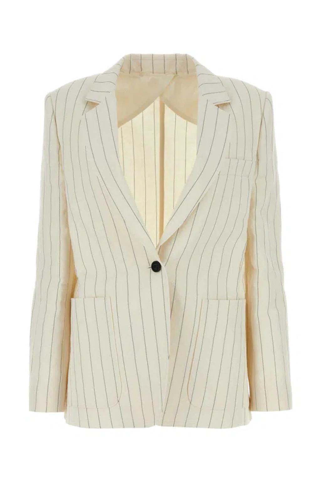 Linen Blazer In Multicolor Product Image