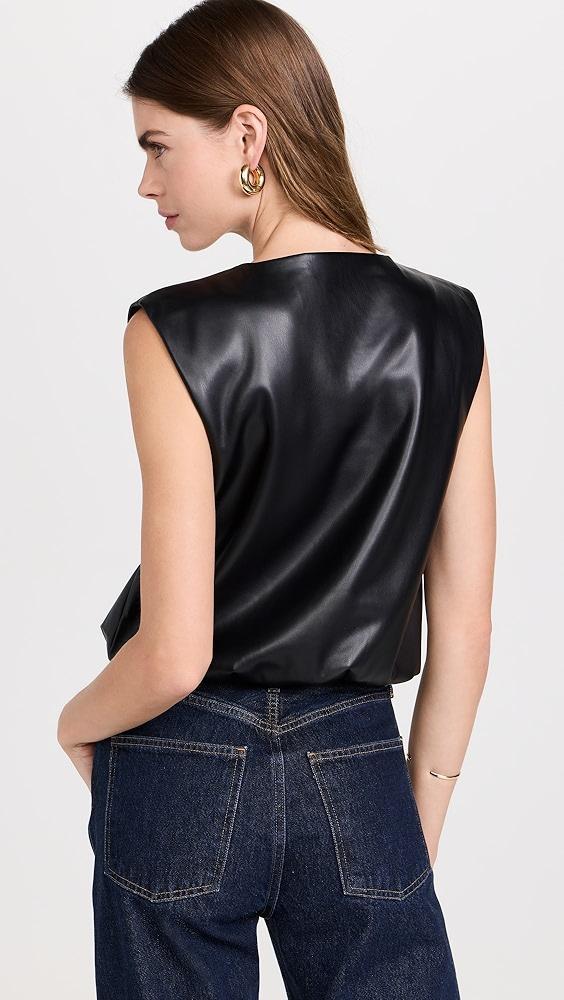 Joe's Jeans The Maeve Vegan Leather Sleeveless Tee | Shopbop Product Image