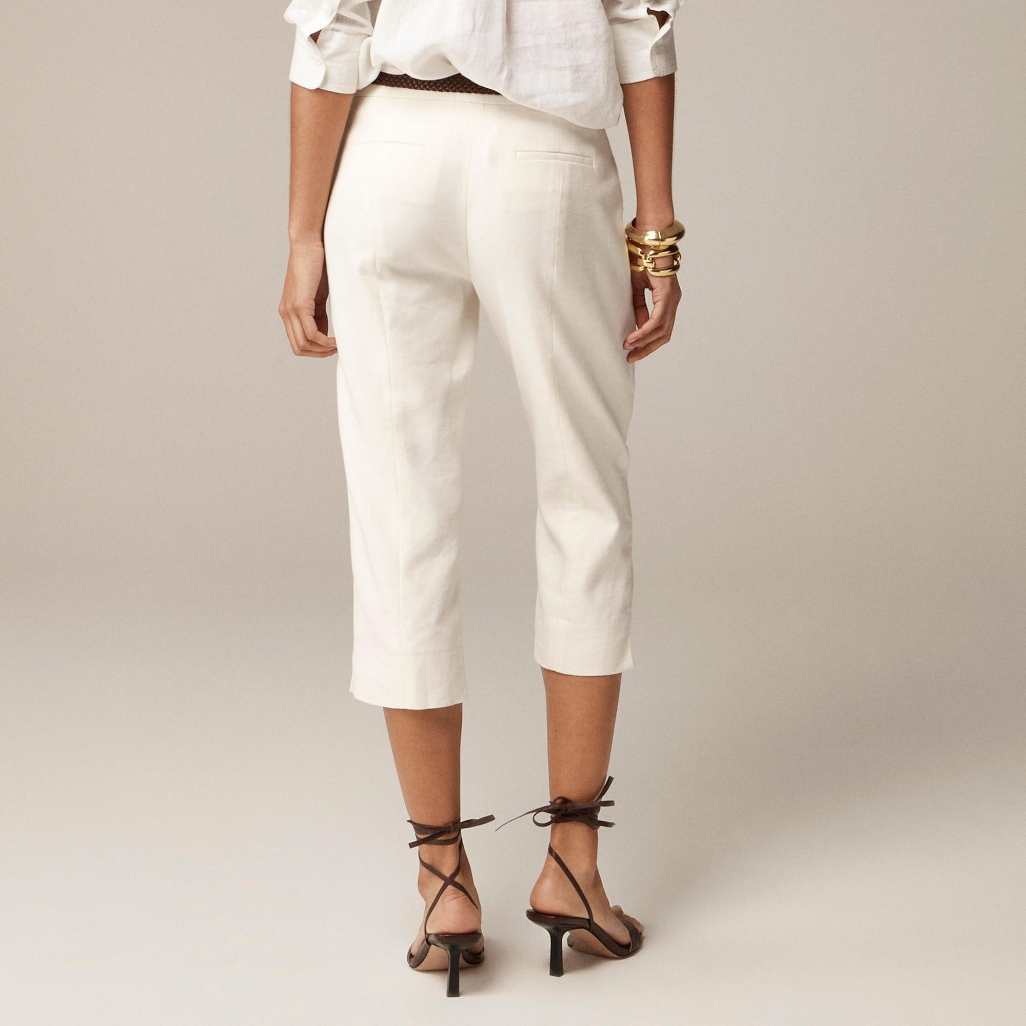 Kate capri pant in stretch linen blend Product Image