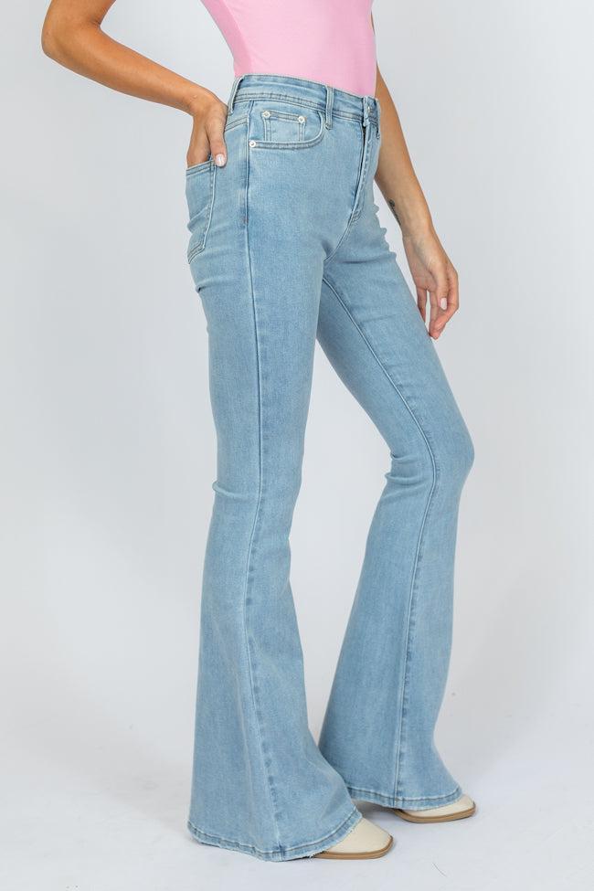 Maren Light Wash Stretchy Flare Jeans Product Image