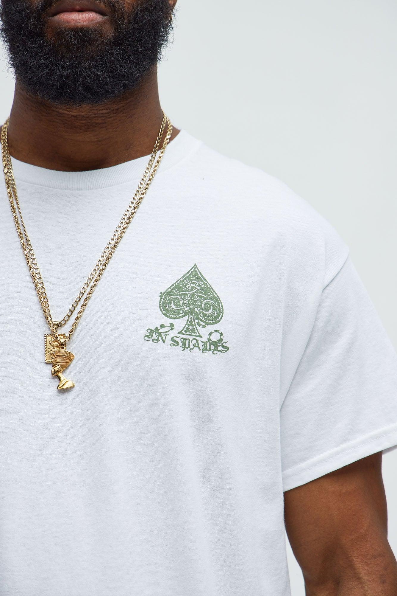 Spades Green Short Sleeve Tee - White Product Image