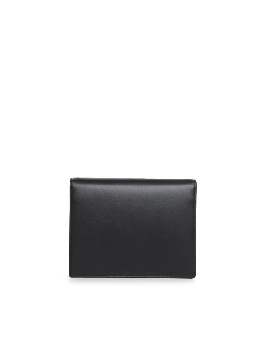 Logo Bag Shoulder Bag In Calfskin In Black Product Image