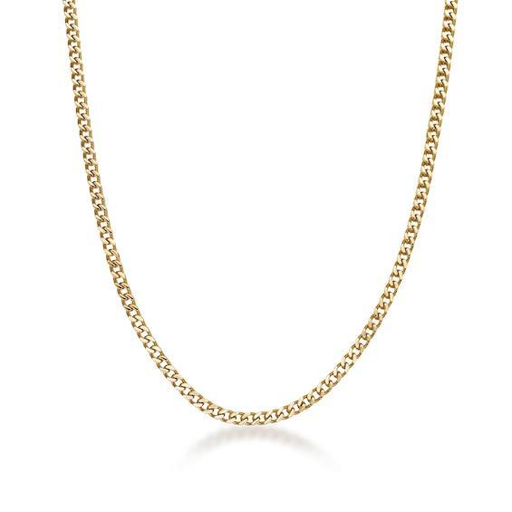 Men's 4.0mm Foxtail Chain Necklace in Solid Stainless Steel with Yellow IP - 22" Product Image