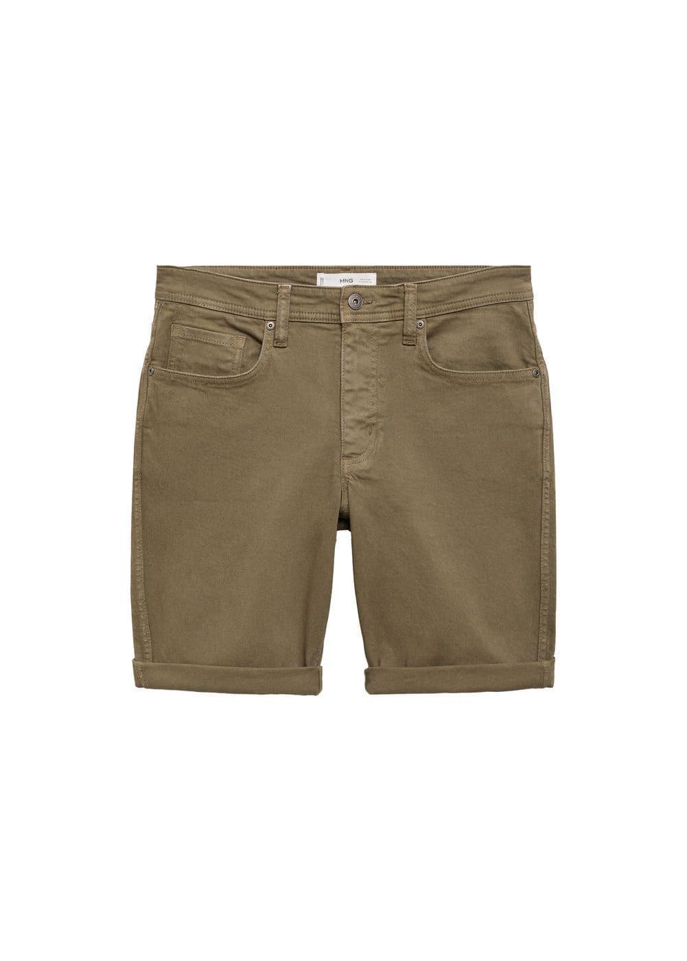 MANGO MAN - Slim-fit denim bermuda shorts khakiMen Product Image