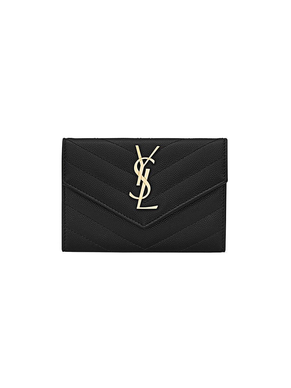 Womens Cassandre Saint Laurent Matelass Small Envelope Wallet in Quilted Lambskin Product Image