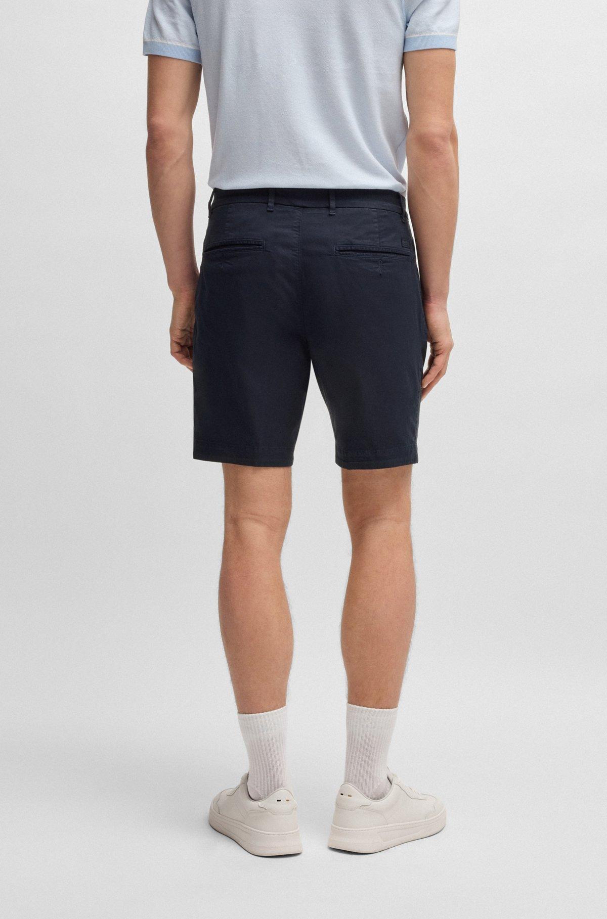 Slim-fit shorts in stretch-cotton twill Product Image