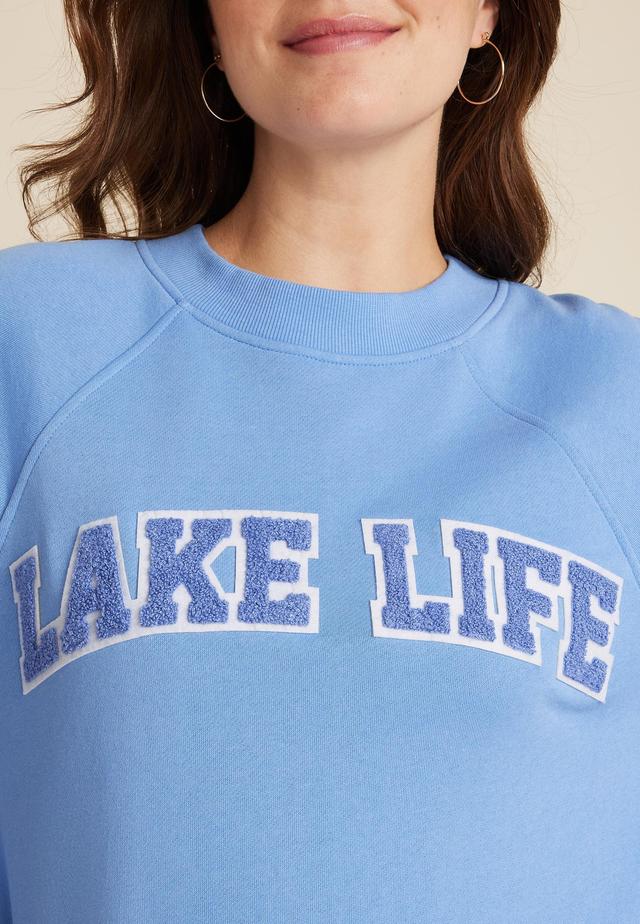 Maurices Womens Lake Life Sweatshirt Blue Size Small Product Image