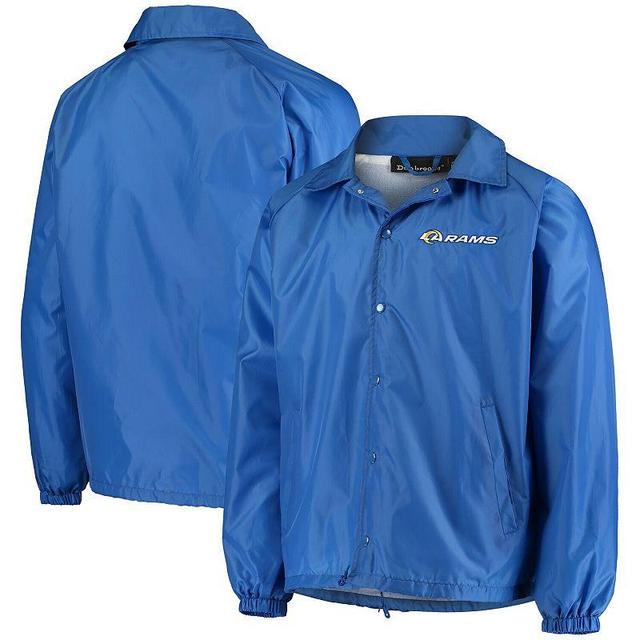 Mens Royal Los Angeles Rams Coaches Classic Raglan Full-Snap Windbreaker Jacket Product Image