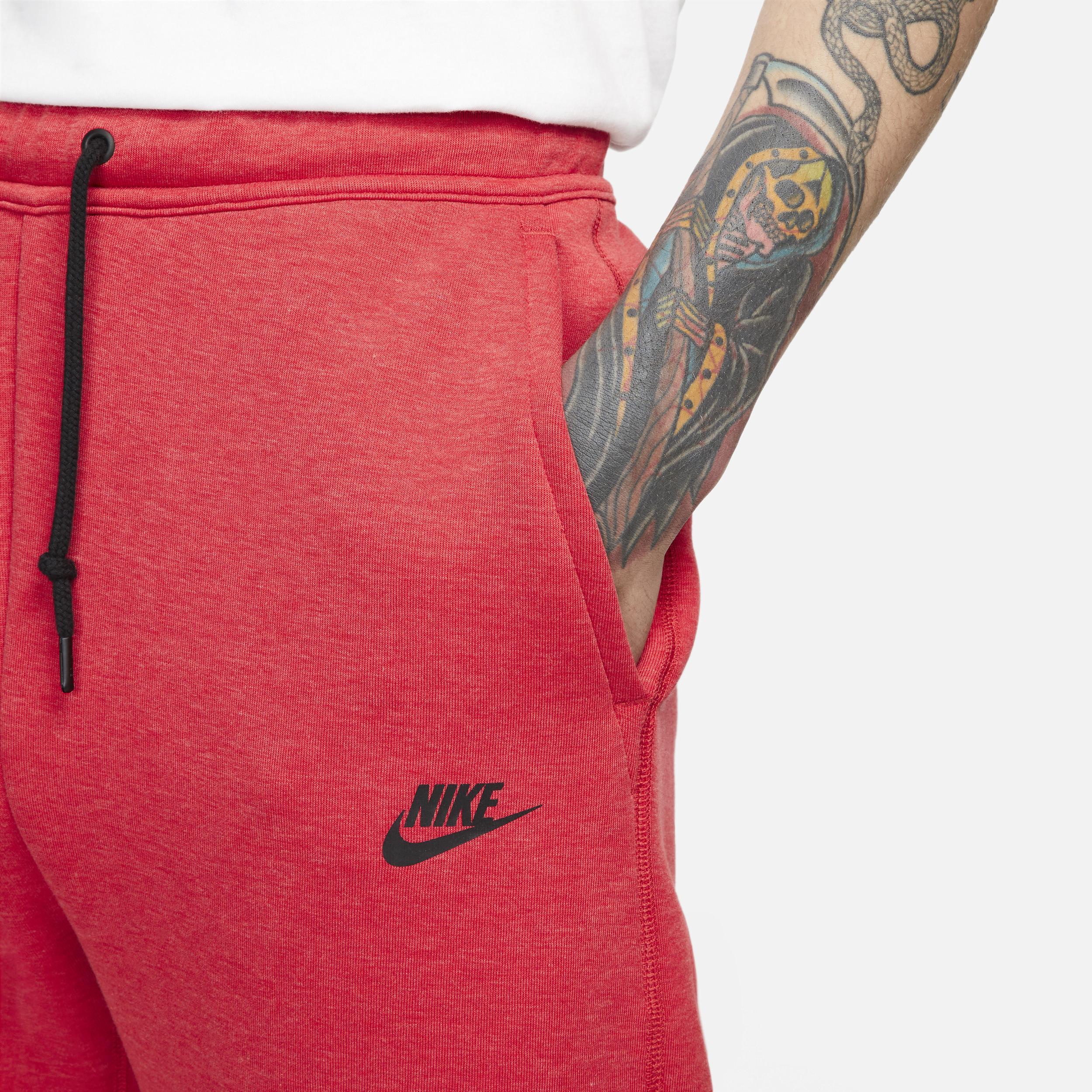 Nike Mens Nike Tech Fleece Joggers - Mens Black/Red Product Image