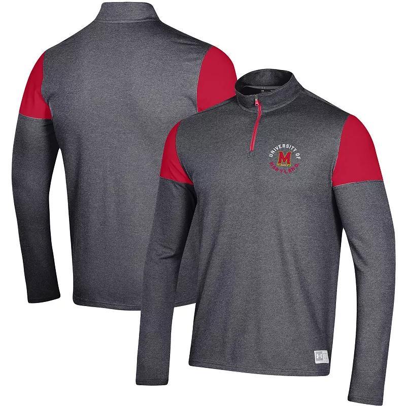 Mens Under Armour Maryland Terrapins Gameday Tri-Blend Quarter-Zip Jacket Product Image