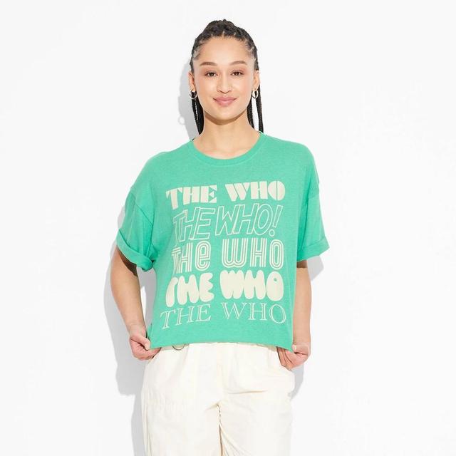 Womens The Who Oversized Short Sleeve Graphic T-Shirt Product Image