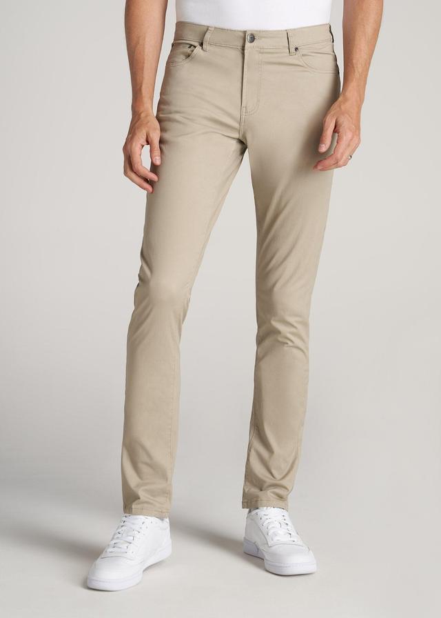 Carman TAPERED Fit Five Pocket Pants for Tall Men in Desert Khaki Male Product Image