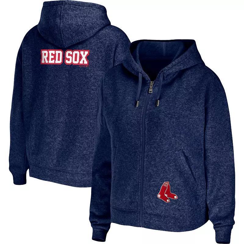 Womens WEAR by Erin Andrews Heather Boston Red Sox Full-Zip Hoodie Blue Product Image