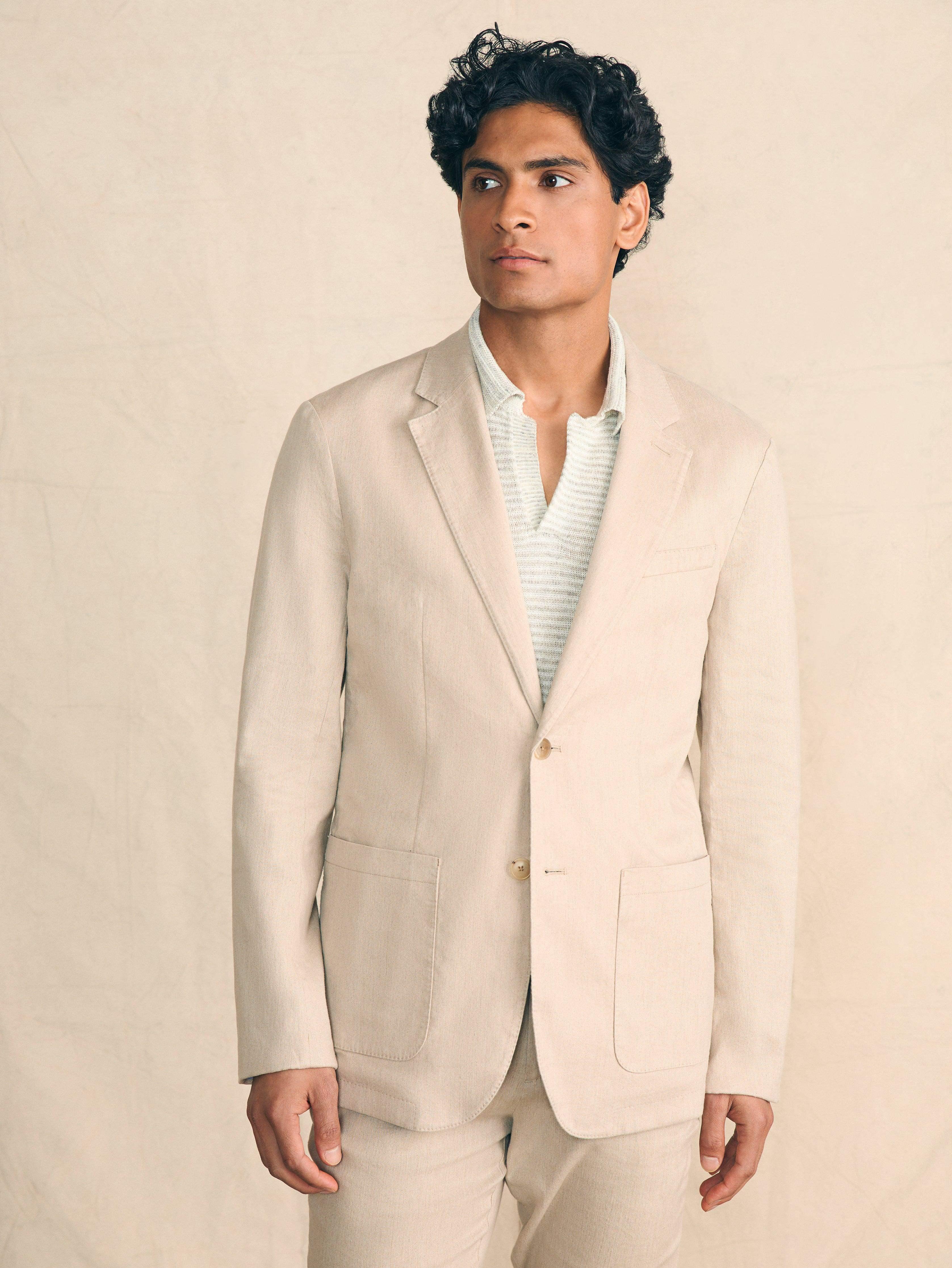 Movement™ Flex Linen Blazer - Natural Male product image