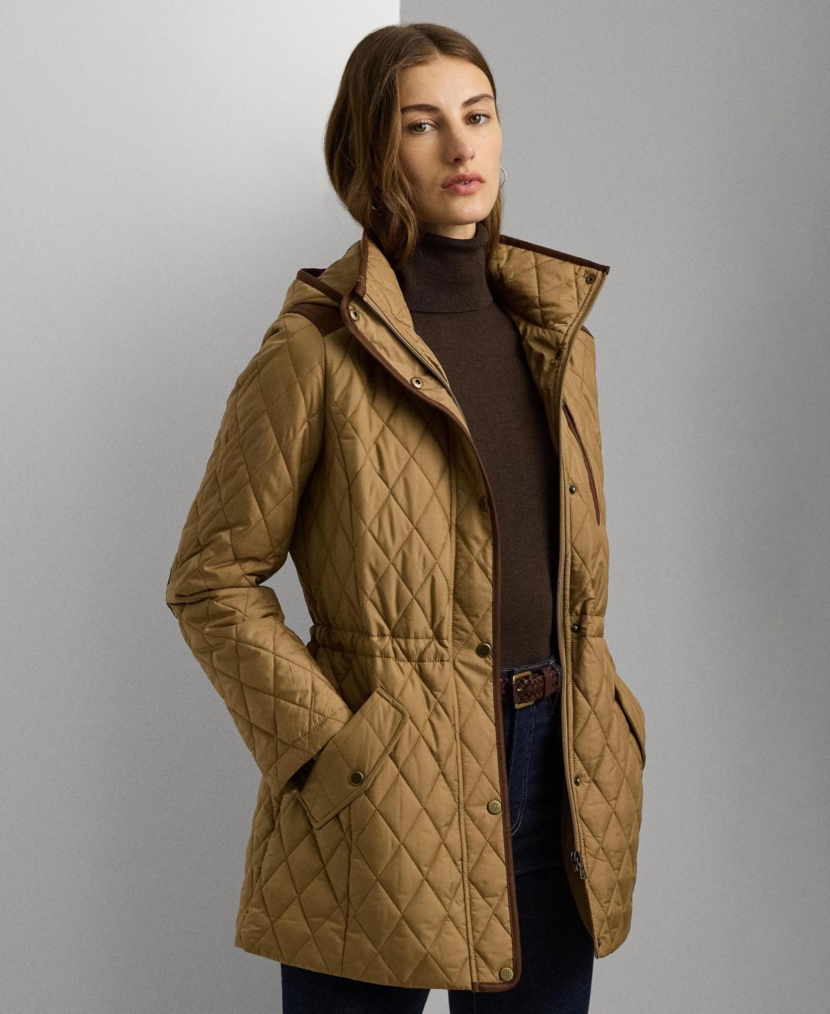 Lauren Ralph Lauren Womens Hooded Quilted Coat Product Image