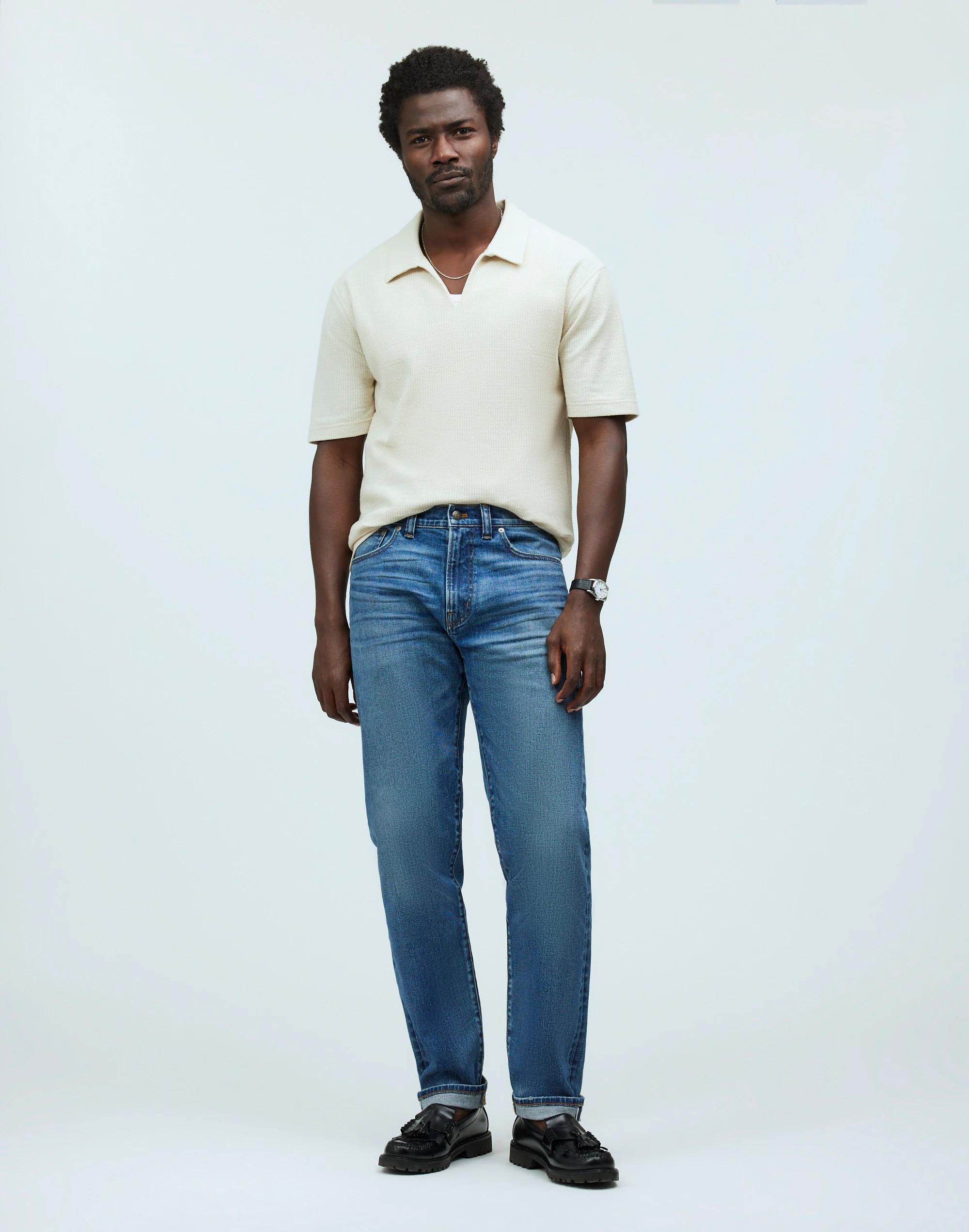 Relaxed Taper Stretch Selvedge Jeans in Barrington Wash Product Image