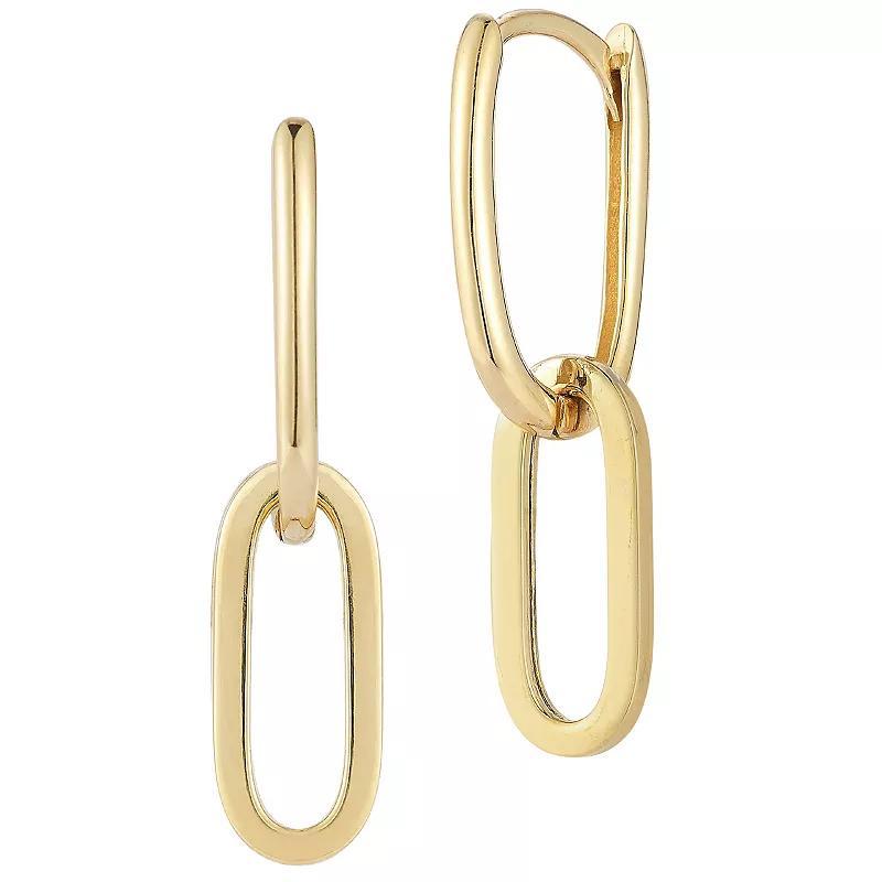 LUMINOR GOLD 14k Gold Drop Link Earrings, Womens Product Image