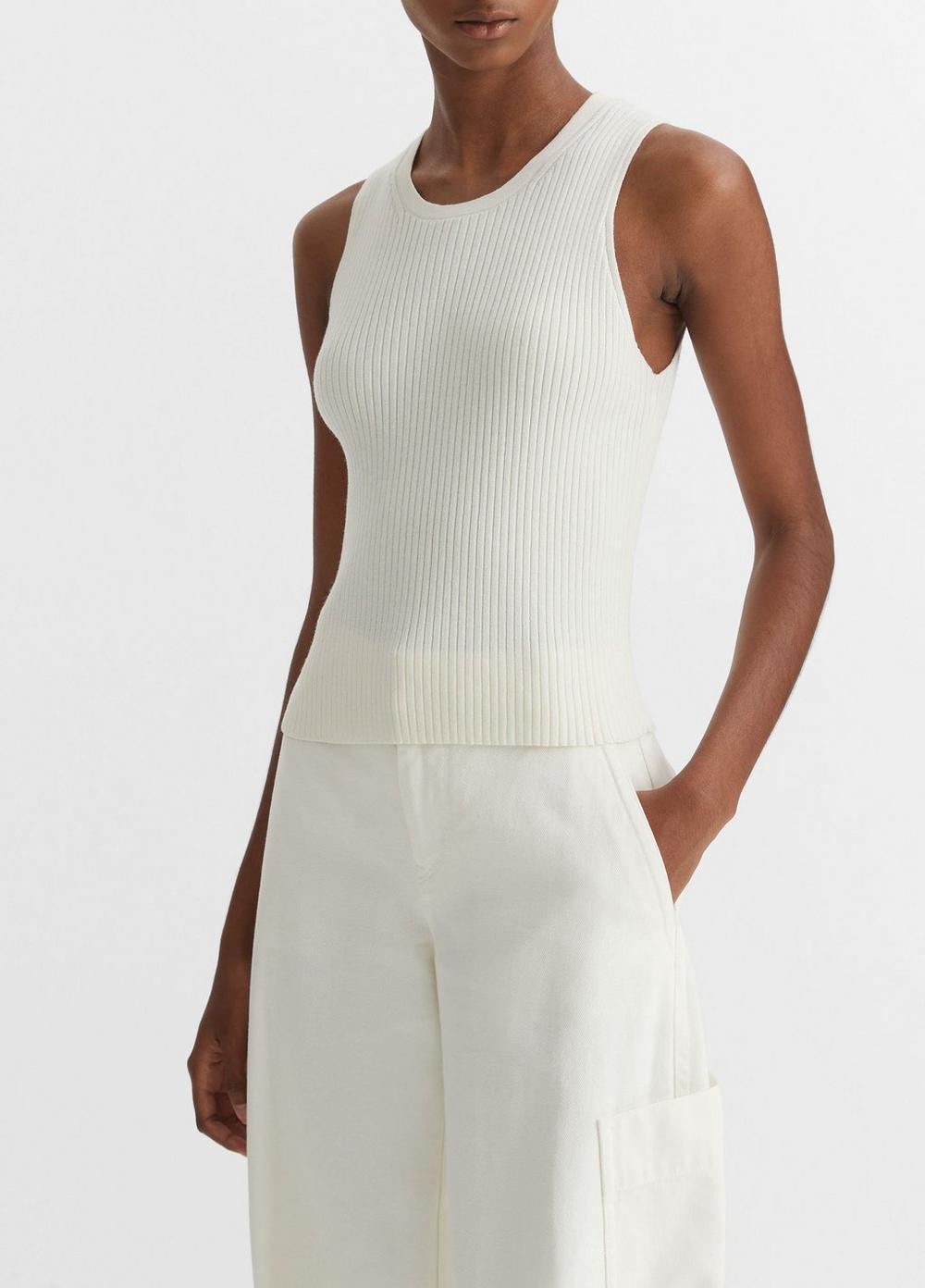 Ribbed High-Neck Sweater Tank Product Image