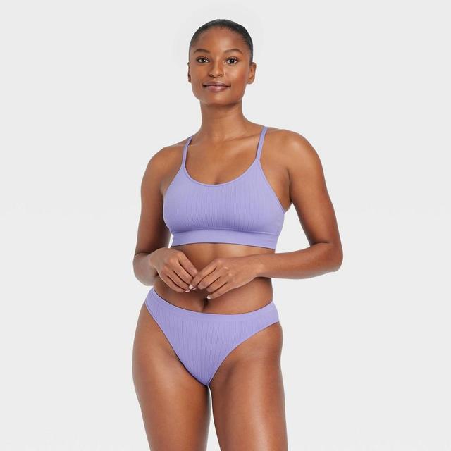 Womens Seamless Bikini Underwear - Auden Plum Purple XL Product Image